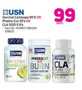 USN Garcinia Cambogia 90's Or Phedra Cut 30's Or CLA 1000 S 9's-Each
