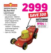 Wolf Garden 2600W Electric Big Bad Wolf Lawnmower