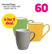 Assorted Mugs-4 For 3 Deal