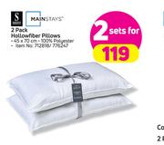 Mainstays 2 Pack Hollowfiber Pillows-For 2 Sets