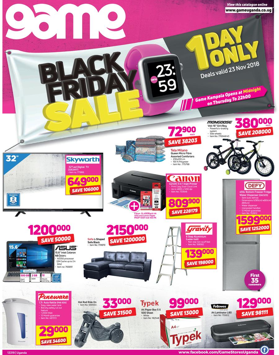 Game Uganda Black Friday Sale 23 Nov 2018 Www Guzzle Co Za