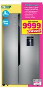 Hisense 670Ltr Side By Side Fridge H670SI-WD