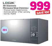 Logik 30Ltr Electronic Microwave Silver PG0N30AL