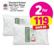 Always Home 2Standard Quilted Ball Fibre Pillow 45x70cm-For 2