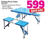 Folding Picnic Table 134x82x66cm DN-001