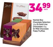 Hemlet Box Chocolate Selection 125g Or Gold Line Chocolates 125g Or Milk Chocolate Flake Truffles-Ea
