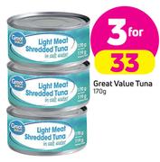 Great value Tuna-3x170g