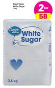 Great value White Sugar-2x2.5Kg