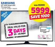 Samsung 43" UHD Smart LED TV 43NU7100
