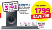 Samsung 2.1 CH Soundbar With Wireless Subwoofer HW-K360
