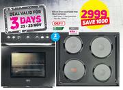 Defy 60cm Oven And Solid Hob Black DCB006