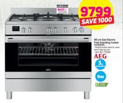 AEG 90cm Gas Electric Free Standing Cooker 10369MN