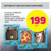 Cartoon Kit And Matching Earphones-Each