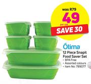 Oltima 12-Piece Snapit Food Saver Set-Per Set