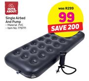 Out&About Single Airbed And Pump