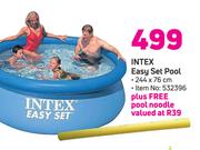Intex Easy Set Pool 244 x 76cm Plus Pool Noodle 