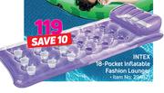 Intex 18 Pocket Inflatable Fashion Lounger