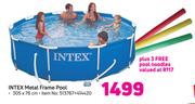 Intex Metal Frame Pool 305 x 76cm Plus Pool Noodle 
