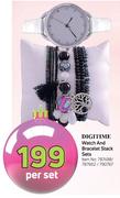 Digitime Watch And Bracelet Stack Sets-Per Set