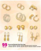 Bonded Gold Earrings-Per Pair