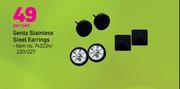 Gents Stainless Steel Earrings-Per Pair