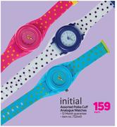 Initial Polka Cuff Analogue Watches-Each