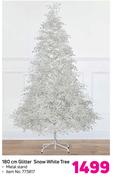 Fashion Trees 180cm Glitter Snow White Tree Metal Stand