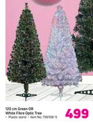 120cm Green Or White Fibre Optic Tree Plastic Stand