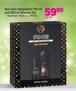 Axe Dark Temptation 150ml And 250ml Shower Gel-Per Set