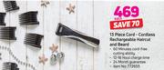13 Piece Cord - Cordless Rechargeable Haircut And Beard-Each