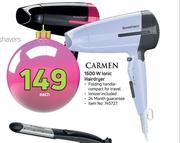 Carmen 1600 W Ionic Hairdryer-Each
