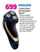 Philips 3 Head Gents Rechargeable Shaver