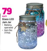 Glass LED Jam Jar-Each