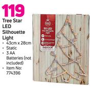 Tree Star LED Silhouette Light 43cmX28cm