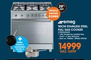 Smeg 90cm Stainless Steel Full Gas Cooker C9GGASSA9