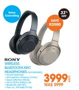 Sony Wireless Bluetooth NFC Headphones WH1000XMK2-Each
