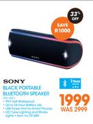 Sony Black Portable Bluetooth Speaker SRS-XB31