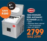 SnoMaster 15Kg Stainless Steel Automatic Ice Maker ZBC-15