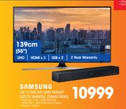 Samsung 55" (139cm) UHD Smart LED TV Bundle 55MU7000