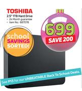 Toshiba 2.5" 1TB Hard Drive