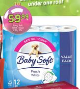 Baby Soft Toilet Tissue 2 Ply-12's