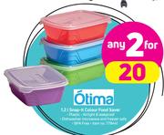 Ottima 1.2Ltr Snap It Colour Food Saver-For 2