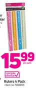 Simple Choice Rulers 4's-Per Pack