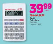 Sharp Basic Calculator(EL231L)-Each