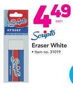 Scripto Eraser White-Each
