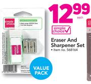 Simple Choice Eraser And Sharpener Set
