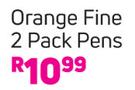 Bic 2 Pack Orange Fine Pens-Per Pack