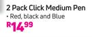 Bic 2 Pack Click Medium Pen-Per Pack