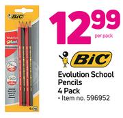 Bic 4 Pack Evolution School Pencils-Per Pack