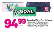 Boys And Girls Pencil Cases 3 Compartment-Each